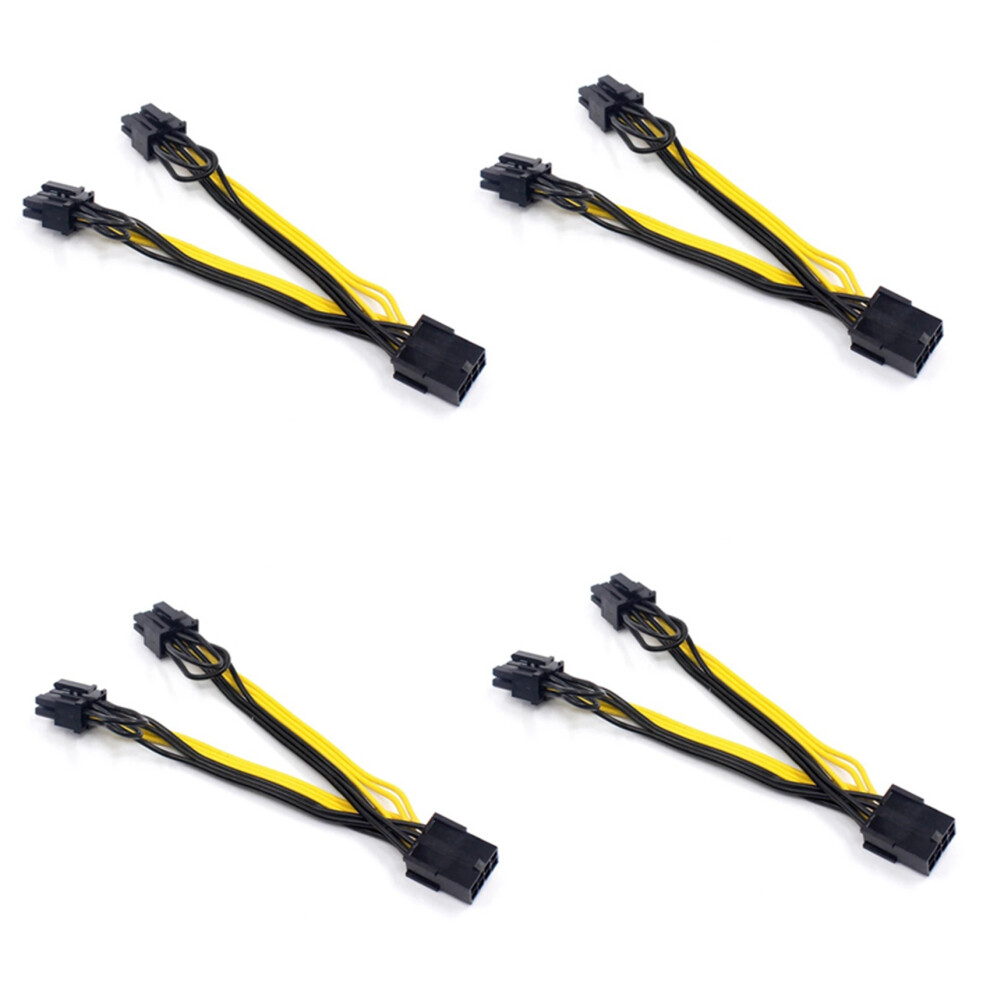 Cavo Splitter A Y Da 8 Pin Per Cpu Eps A 2 Porte Pcie Dual PCI-E 6+2 Pin 20 Cm-image
