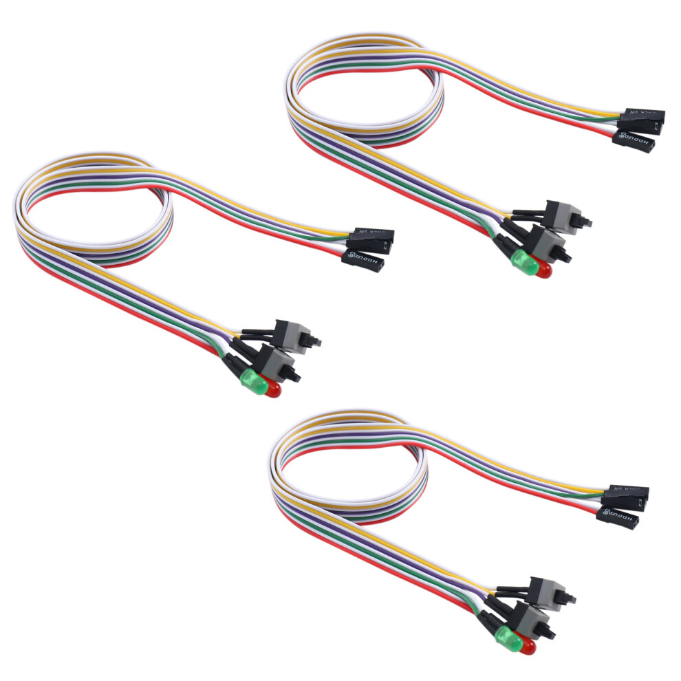Pc Case Led Lamp Atx Power Supply Reset Hdd Switch Lead Red/Green 4712071105442