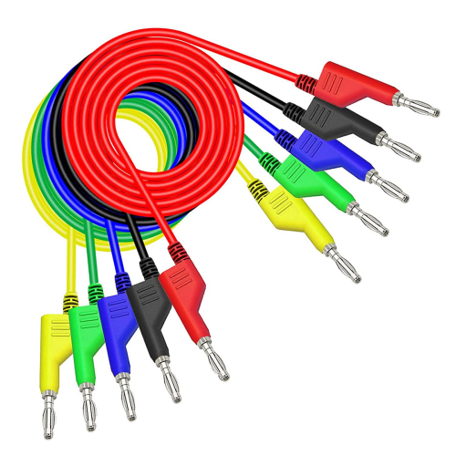 5PCS Stackable Banana to Banana Plug Test Cable Wire 3.3Ft/1M 1