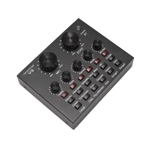 V8 Sound Card Audio Set Interface External Usb Live Microphone Sound 2