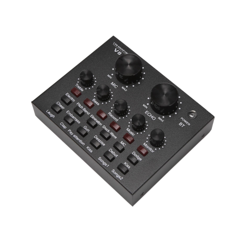 V8 Sound Card Audio Set Interface External Usb Live Microphone Sound 1