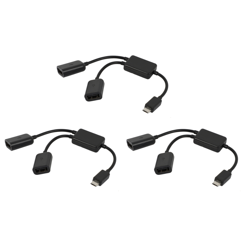 Micro-Usb Host Cable,Male To 2X Type A Dual Usb Female Otg Adapter 4712071103264