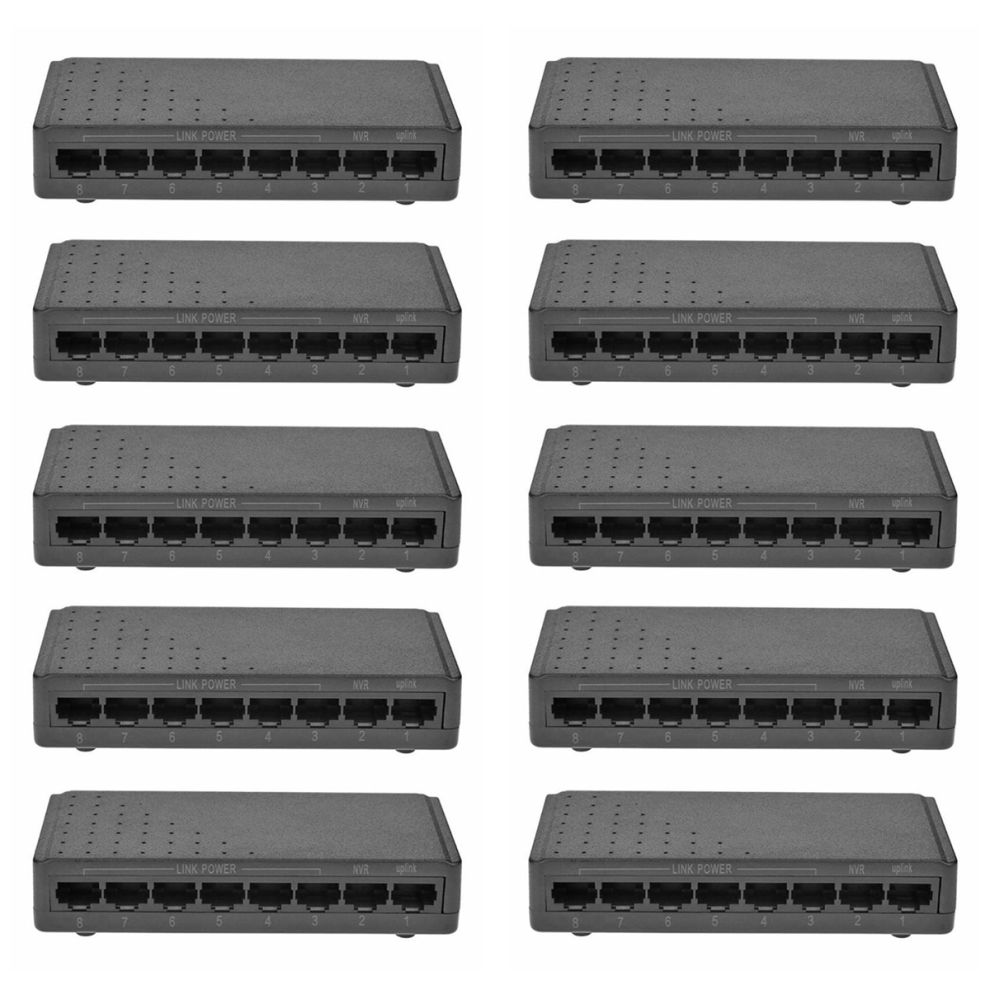 8 Ports 6+2 POE Switch Injector Power over RJ45 Ethernet Family-image-OPC-PJ5BGNS-NEW