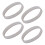 4X Silicone Rubber Wristband Bangle White 1
