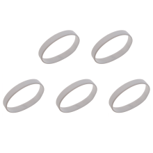 Silicone Rubber Wristband Bangle White