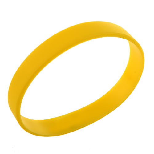 Silicone Rubber Wristband Bangle Yellow 1