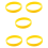 Silicone Rubber Wristband Bangle Yellow 1