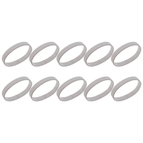 Silicone Rubber Wristband Bangle White