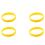 Silicone Rubber Wristband Bangle Yellow 1