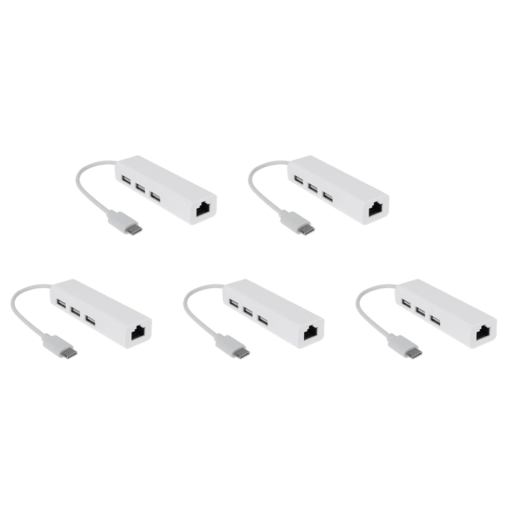 Usb-C Usb 3.1 Type C To Usb Rj45 Ethernet Lan Adapter Hub Cable 4712071106074