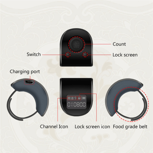 Mini Digital LCD Electronic Finger Ring Hand Tally Counter-Black 1