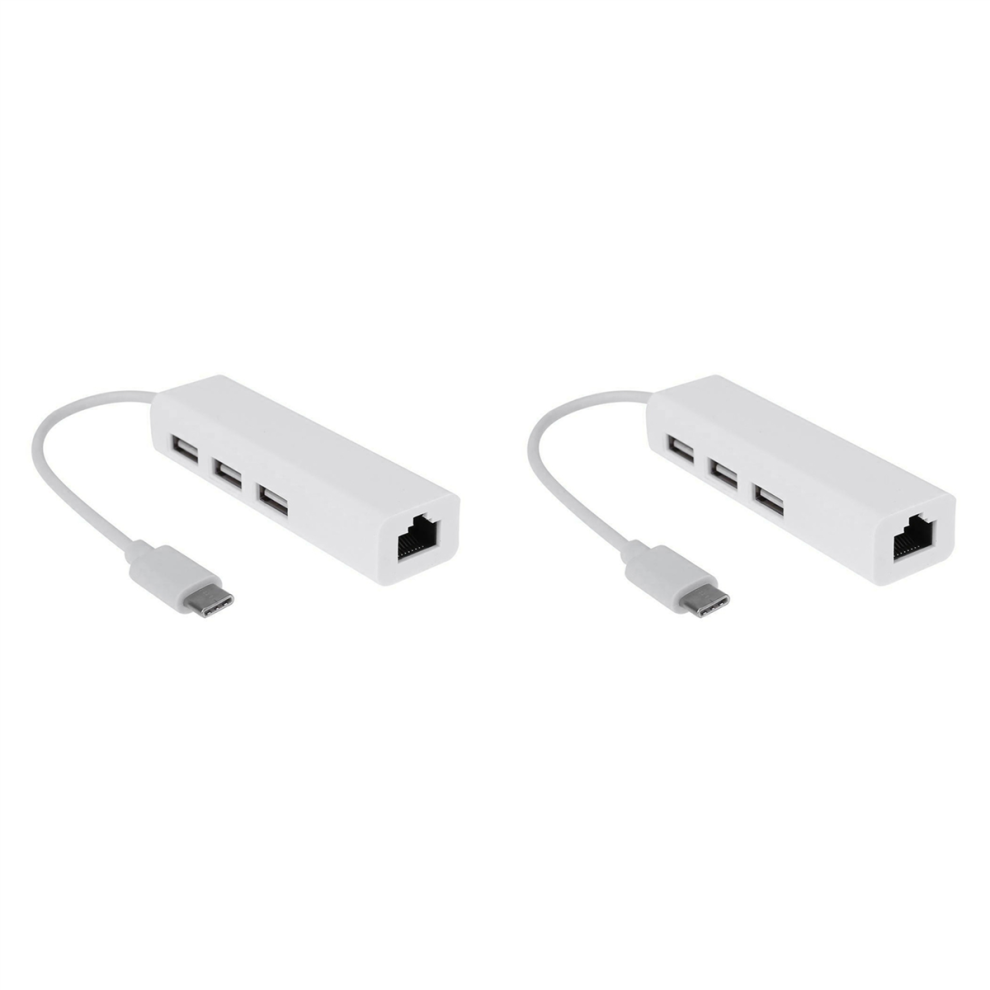 Usb-C Usb 3.1 Type C To Usb Rj45 Ethernet Lan Adapter Hub Cable 4712071106081
