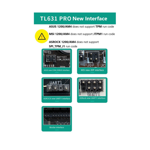 TL631 Pro Multifunktions-Desktop-Laptop LPC-DEBUG Postkarte PCI, A