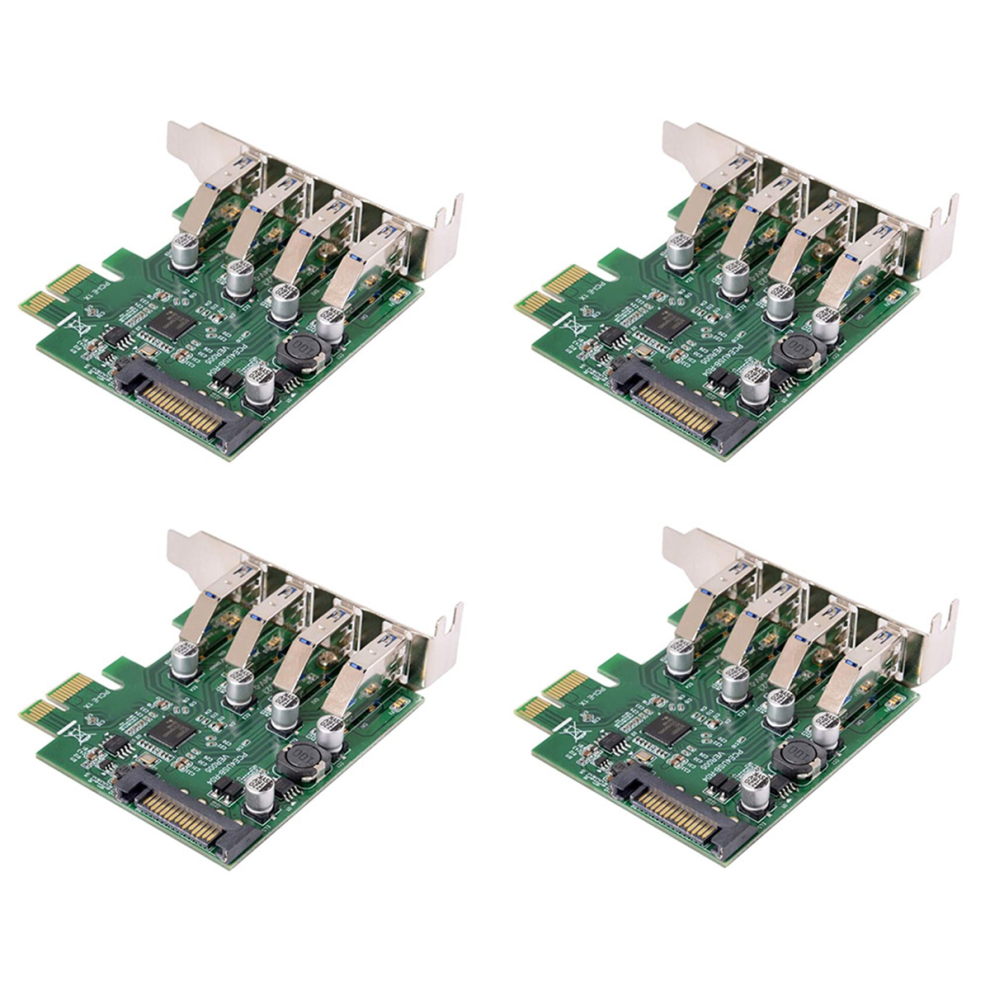 Low Profile 4 Ports Pci-E To Usb 3.0 Hub Pci Express Expansion Card 4712071186847