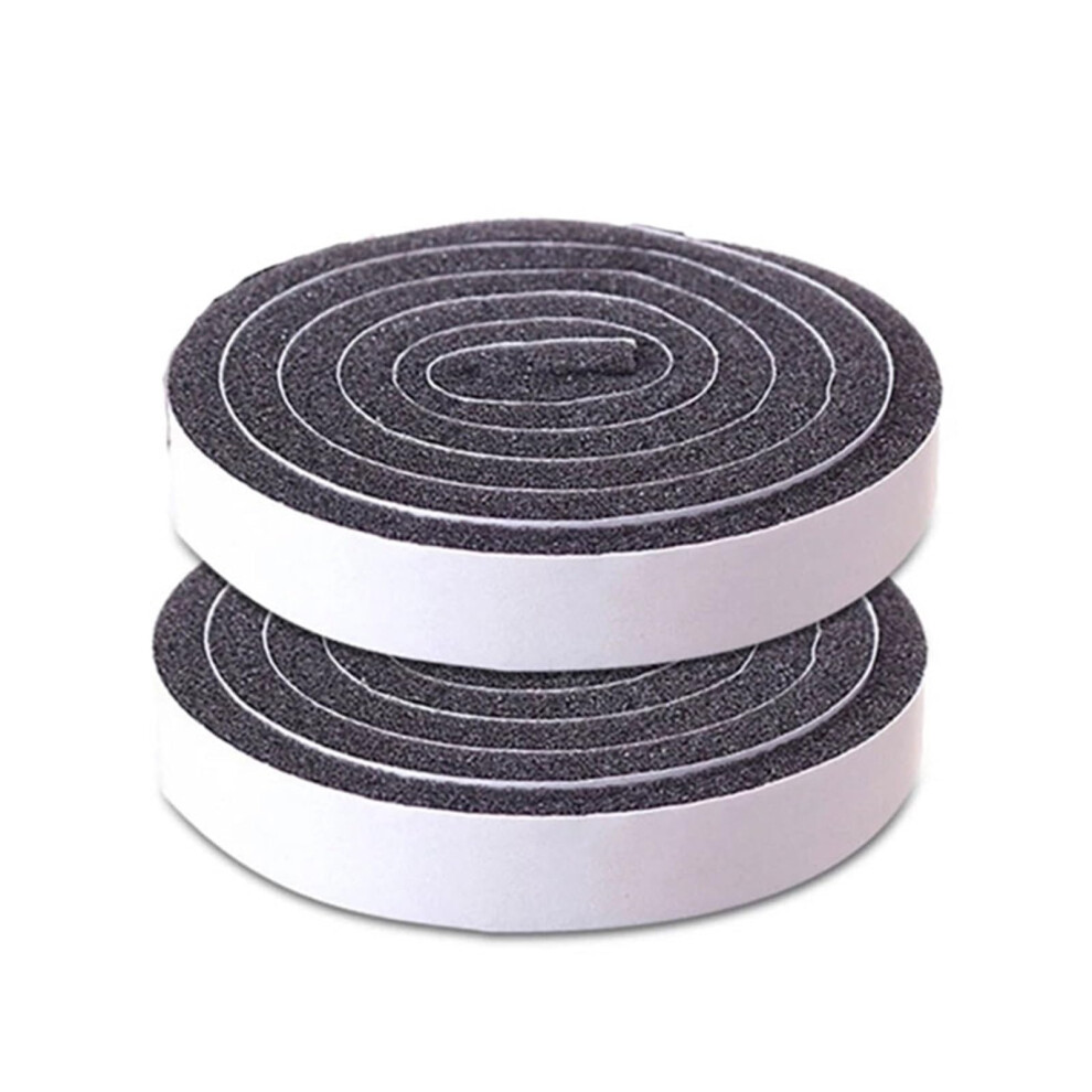 Selfadhesive Sealing Strip For Door And Window, Soundproof, Foam Tape, 2 Rolls Black 15Mm 6493810319310