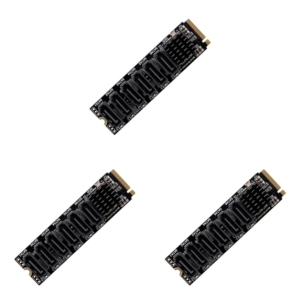 M.2 Nvme Pci-E Pcie X4 X8 X16 To 6 Port 3.0 Sata Adapter Card Riser 4712071187059