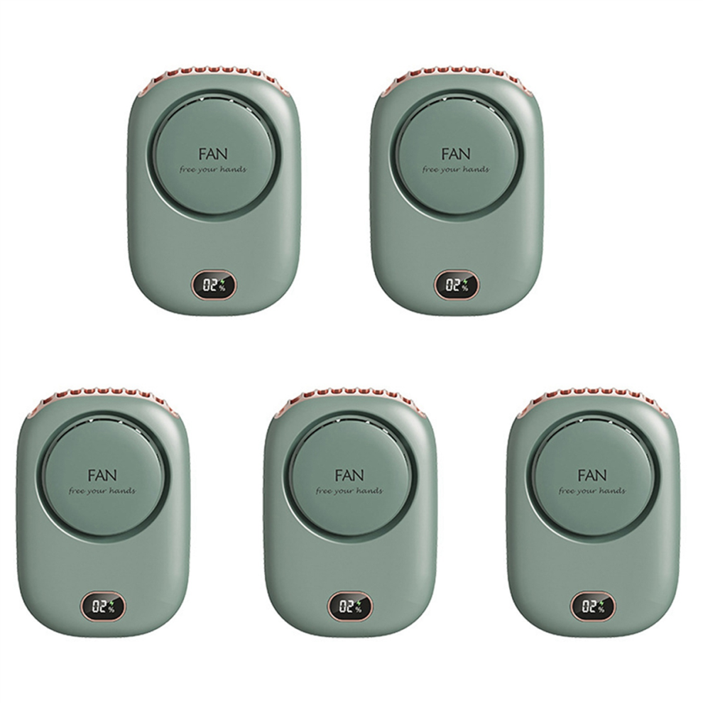 Fan Mini USB Cooler Rechargeable Ventilador Handheld Silent Green-image-OPC-PJ5BK22-NEW
