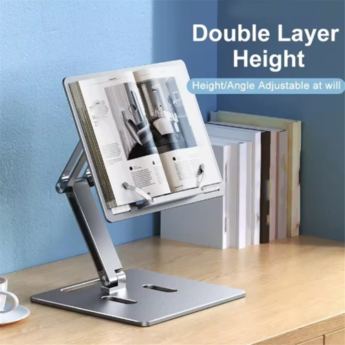 Aluminum Alloy Book Stand for Reading Adjustable Foldable Book Holder 2
