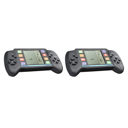 Handheld 3.5in LCD Brick Game Player with Built-in 23+26 Games(Black)