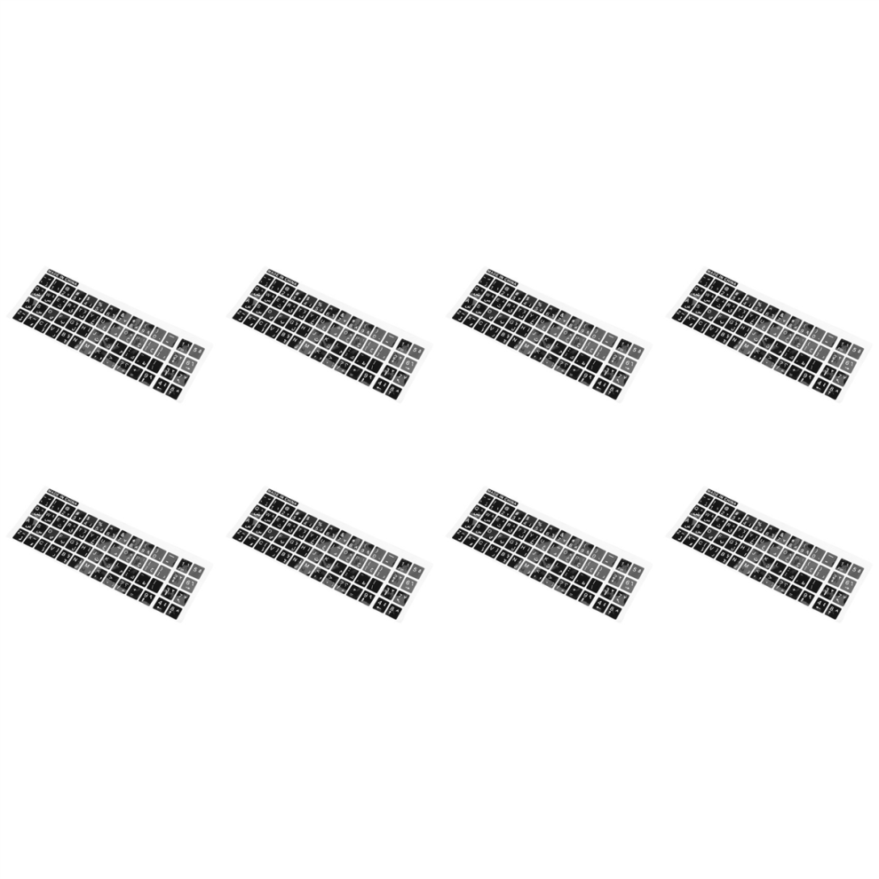 Letters Arabic English Keyboard Sticker Decal White/Black 4712071191865