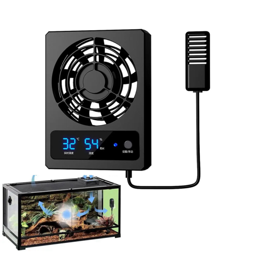 Ventola di raffreddamento intelligente per rettili con display a LED (gradi Celsius) 2