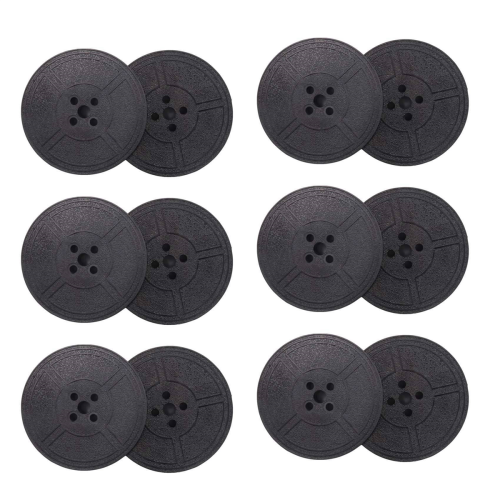 6Pack Typewriter Ribbon Twin Spool Pack Ink for Most Typewriter Black 1