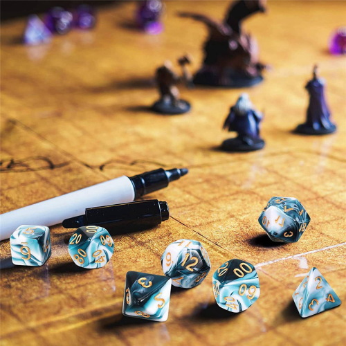 7 Pieces Polyhedral Dice Set for DND Role Playing 2