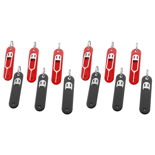 6Pcs SIM Card Removal Tool-Sim Card Tray Pin Removal Tool,Black+Red