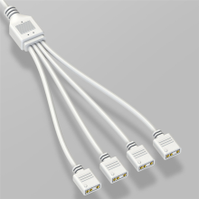 Cavo di prolunga 5V a 3 pin per computer, splitter hub 1 punto 4, bianco