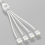 5V 3-Pin Extension Cable for Computer 1 Point 4 Hub Splitter, White 1