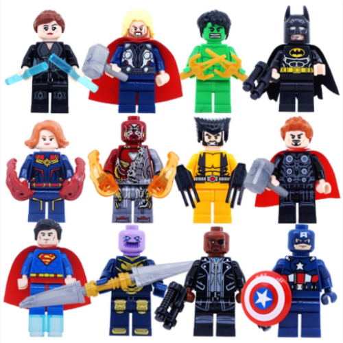 12Pcs Marvel Avengers Super Heroes Mini Figures Dc Set Fit Lego