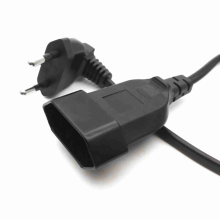 Europea Male Plug to Female Socket Power Cable for PC Computer (0.)