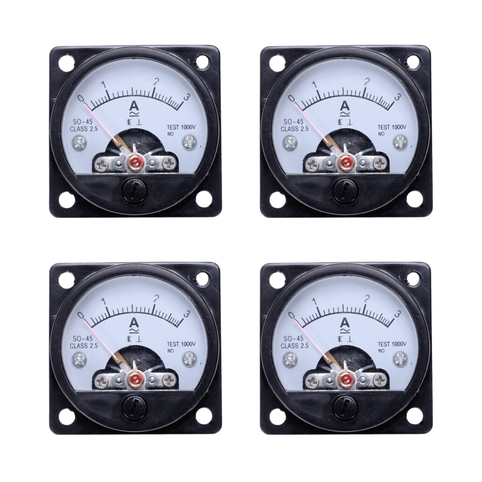 Ac 0-3A Analog Panel Meter Current Measuring Ammeter Gauge Black 4712071119982
