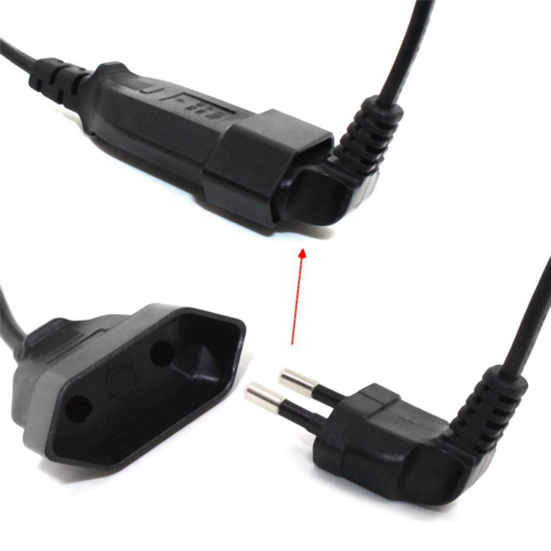 Europea Male Plug to Female Socket Power Cable for PC Computer (0.) 2
