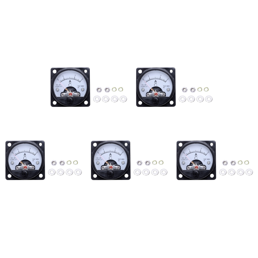 Ac 0-3A Analog Panel Meter Current Measuring Ammeter Gauge Black 4712071119975