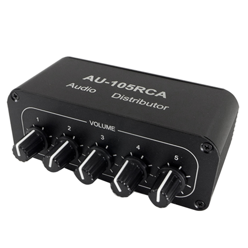 5CH Audio Distributor Stereo Audio Mixer 1Input 5Output Splitter 1