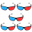 Red-blue / Cyan Anaglyph Simple style 3D Glasses(Extra Upgrade Style) 1