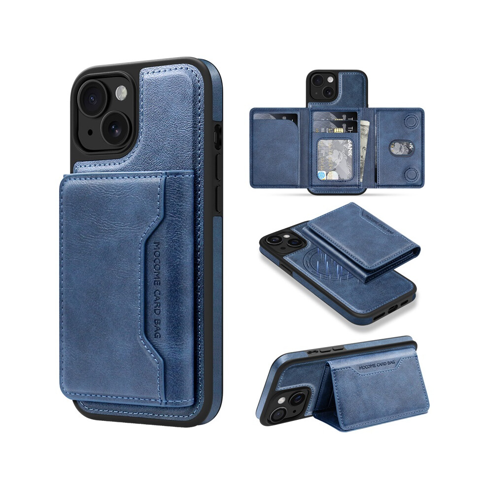 (Sapphire, Iphone13promax) Applicable To Apple 16Pro Magnetic Bracket Card Bag Mobile Phone Case Iphone16 Blue 6935158892105