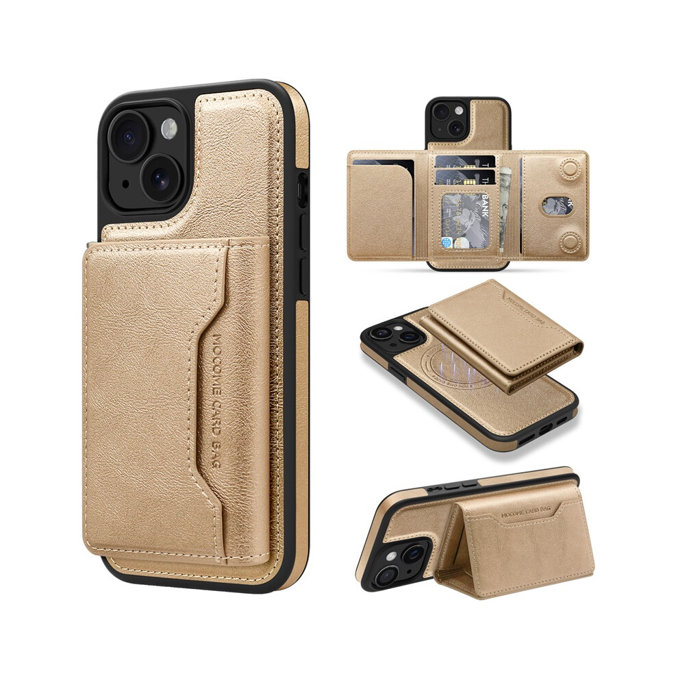 (Desert Iphone13promax) Applicable To Apple 16Pro Magnetic Bracket Card Bag Mobile Phone Case Iphone16 Gold 6935158892785