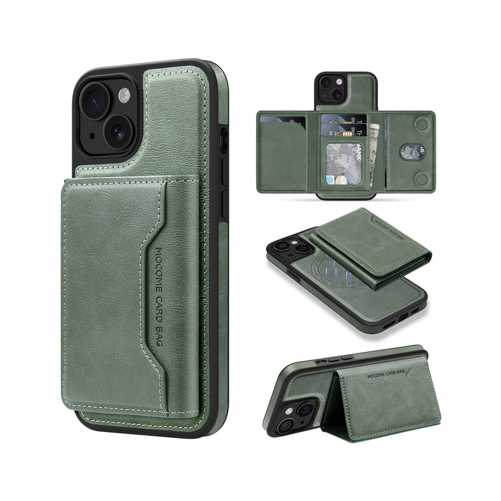(, Iphone13promax) Applicable To Apple 16Pro Magnetic Bracket Card Bag Mobile Phone Case Iphone16 Green 6935158892617