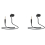 Short Cable Unilateral Headset Earpiece in Ear 3.5mm Jack for Phone 3