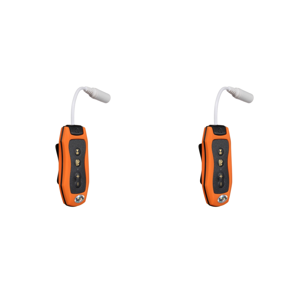 8Gb Mp3 Player Swimming + Fm Radio Waterproof Headphones Orange 4711777506942