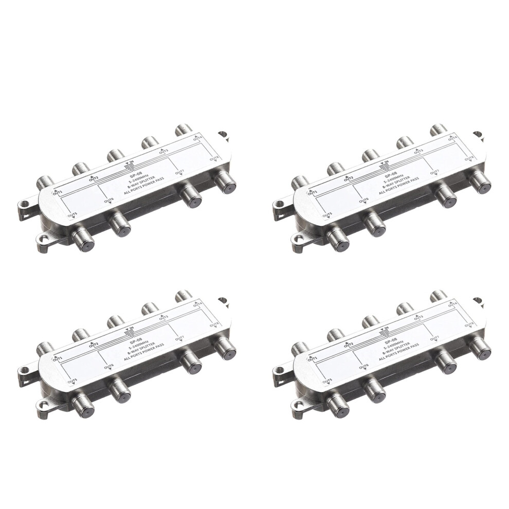 Digital 8 Way Coaxial Cable Splitter 5-2400Mhz, Rg6 Compatible 4711777593362