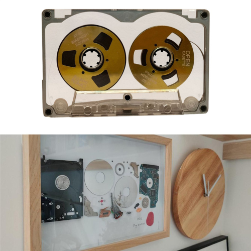 55 Minute Blank Tape Disk Double-Sided Metal Small Open Disk, E 1