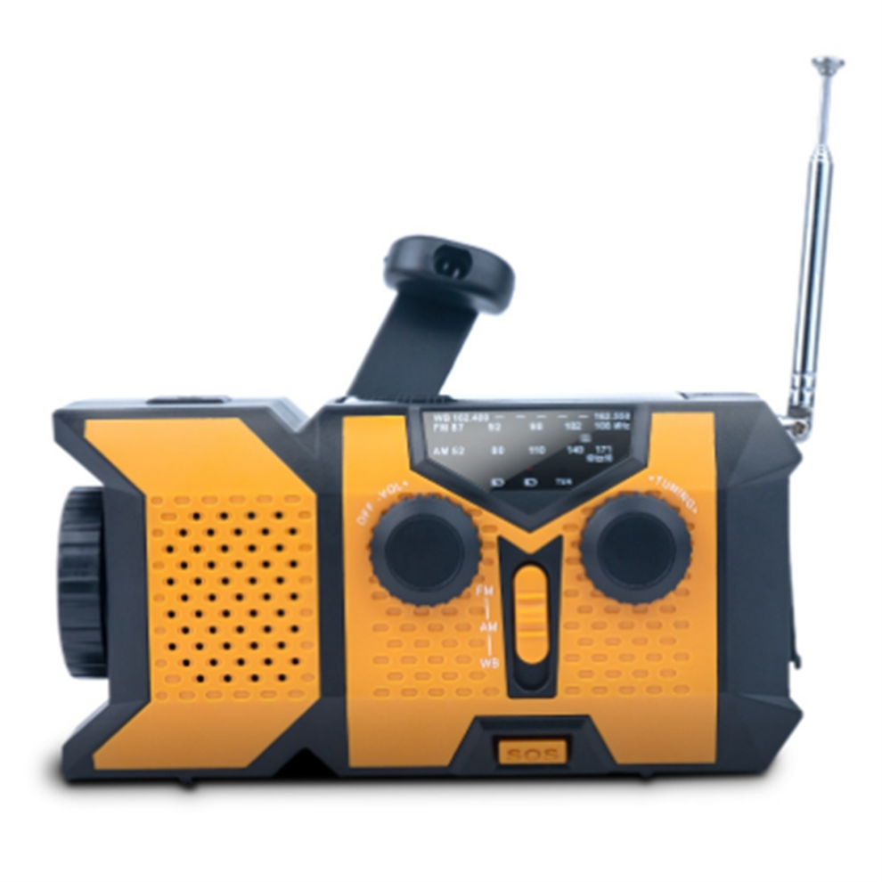 Hand Crank Solar Radio with LED Flashlight, AM/FM/NOAA Weather Radio