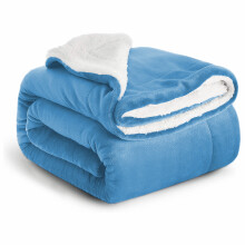 (Single, Light Blue) Heavy Thick Blanket Bed Throw-Single Double King Size-Warm Fluffy for Extreme Winters