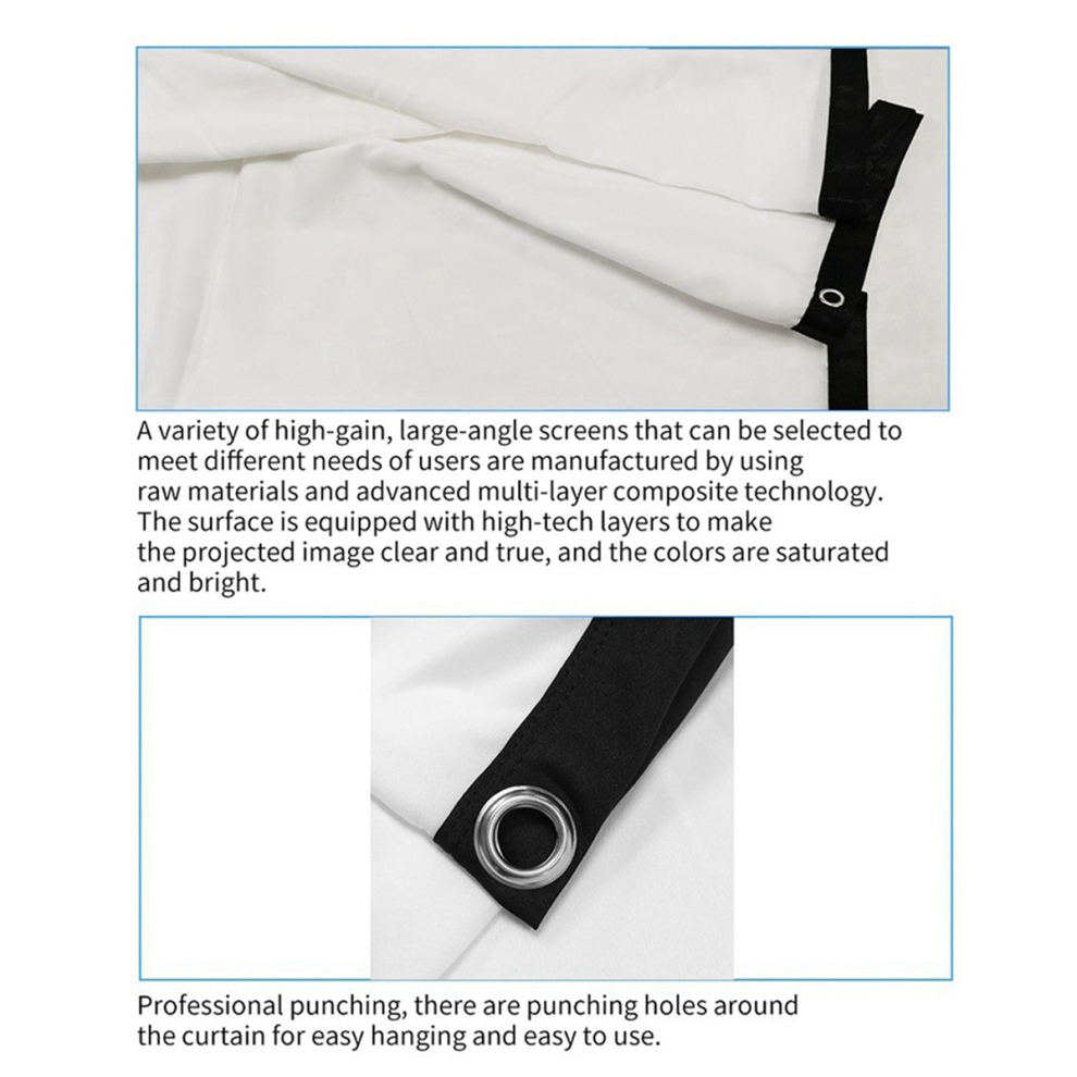 Projector Screen For Home Theater Foldable Anti-Crease (60Inch) White 4711777507802