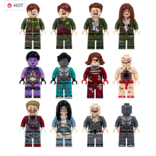 12pcs Zombie building block humanoid profession Minifigure Kid Toy