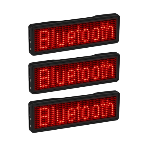 Bluetooth LED Name Badge Rechargeable Light Sign Display LED,Type 1