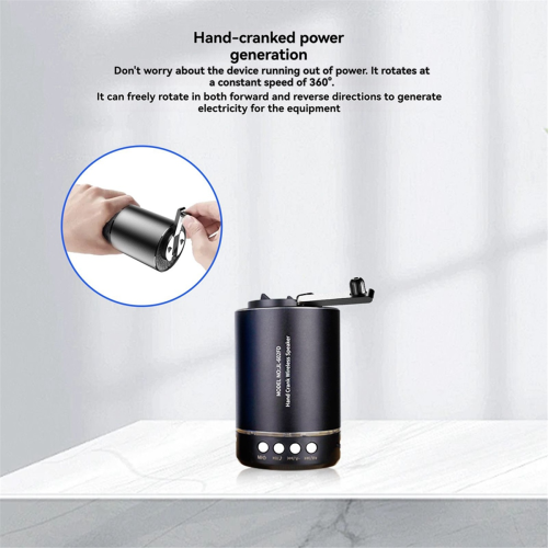 Hand Crank Bluetooth Speaker for Outdoor Camping Pink 2